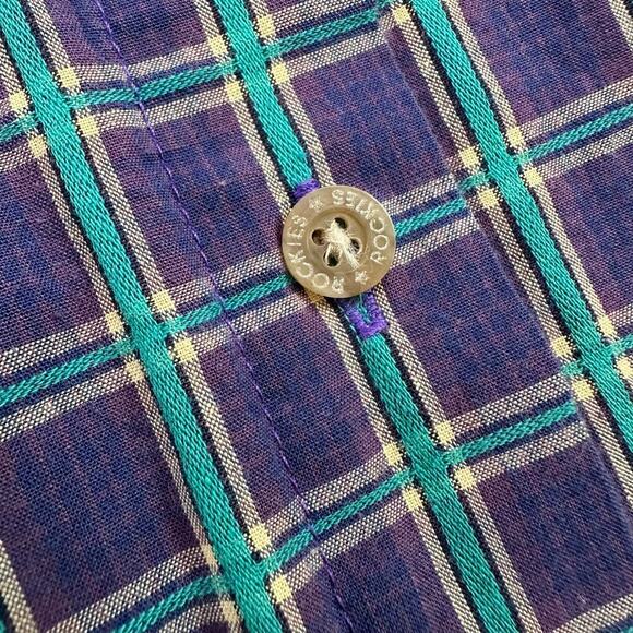 Vintage Authentic Rockies Jeanswear Miller Style Button Front Plaid Shirt - Picture 3 of 6